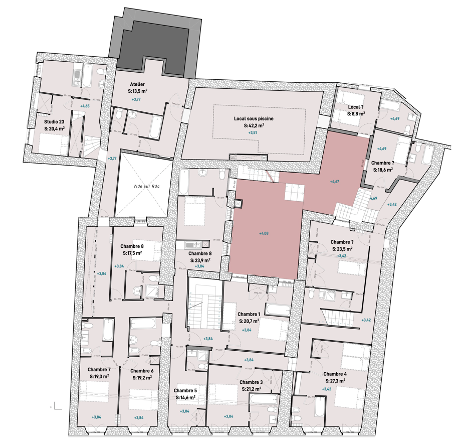 Plan du 1er étage